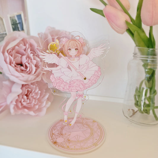 Sakura acrylic standee gold foil