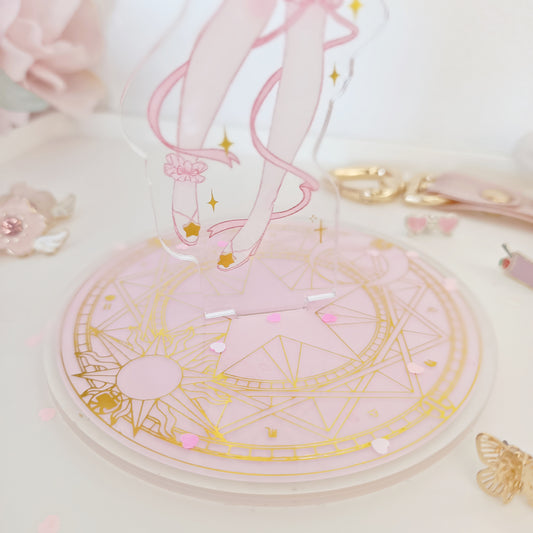 Sakura acrylic standee gold foil