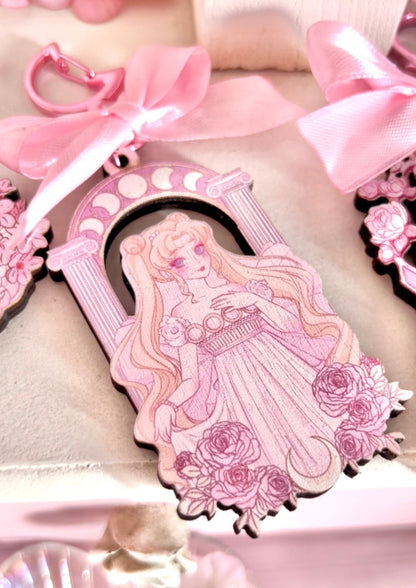 Magical girls - wood keychains